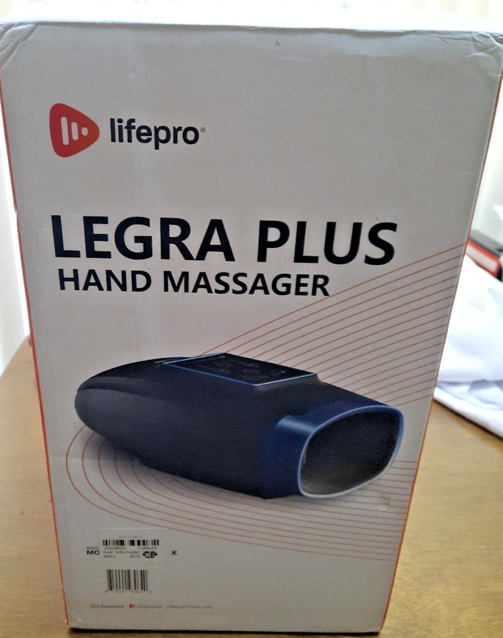Lifepro Legra Hand Massager Portable Heat & Compression Open Box black msrp $79